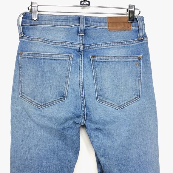 Madewell 9" High-Rise Skinny Jeans Ripped Distressed Medium Wash Size 24 - Picture 5 of 7